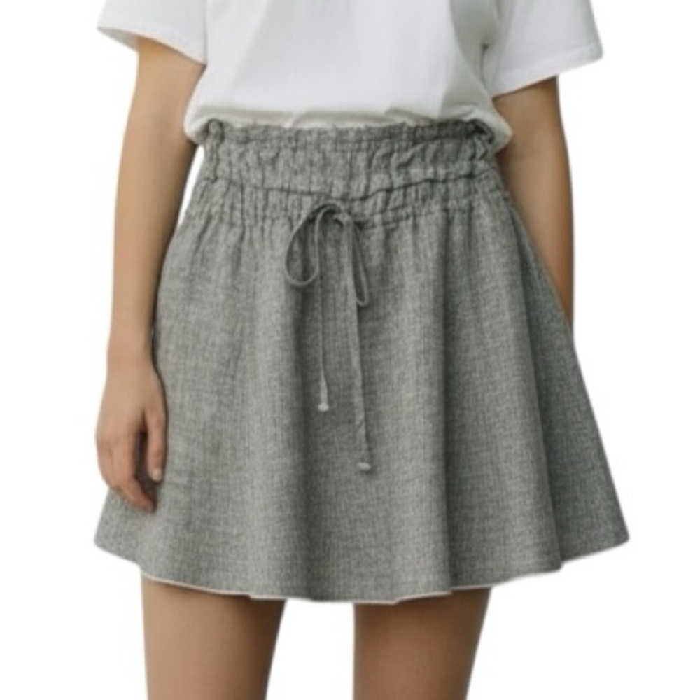 CP Shades linen a-line elastic waist flouncy mini skirt XS excellent condition